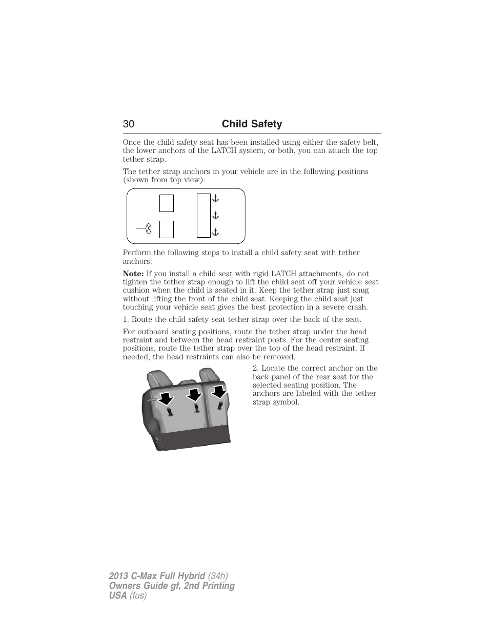 30 child safety | FORD 2013 C-MAX Hybrid v.2 User Manual | Page 31 / 524