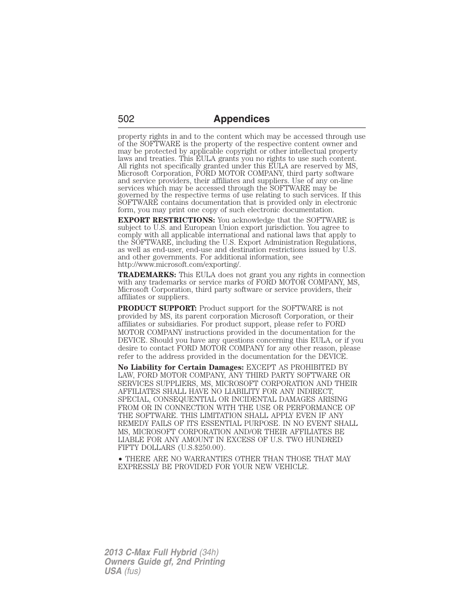 FORD 2013 C-MAX Hybrid v.2 User Manual | Page 503 / 524