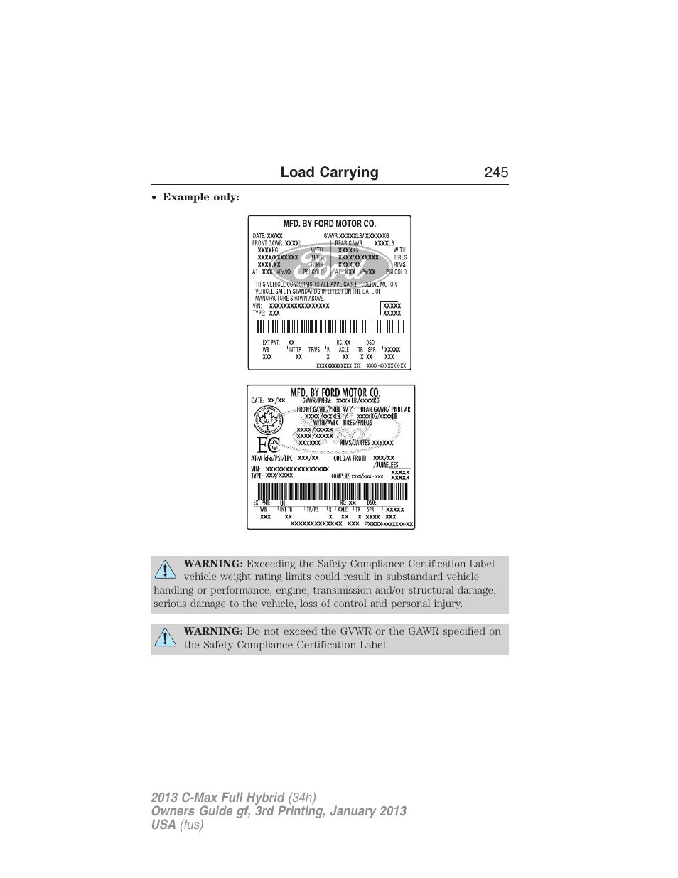 FORD 2013 C-MAX Hybrid v.3 User Manual | Page 246 / 552