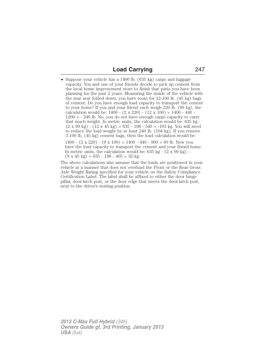 FORD 2013 C-MAX Hybrid v.3 User Manual | Page 248 / 552