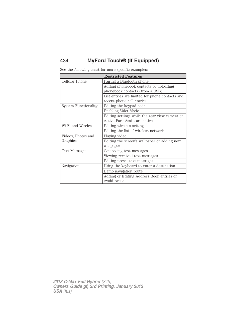 434 myford touch® (if equipped) | FORD 2013 C-MAX Hybrid v.3 User Manual | Page 435 / 552