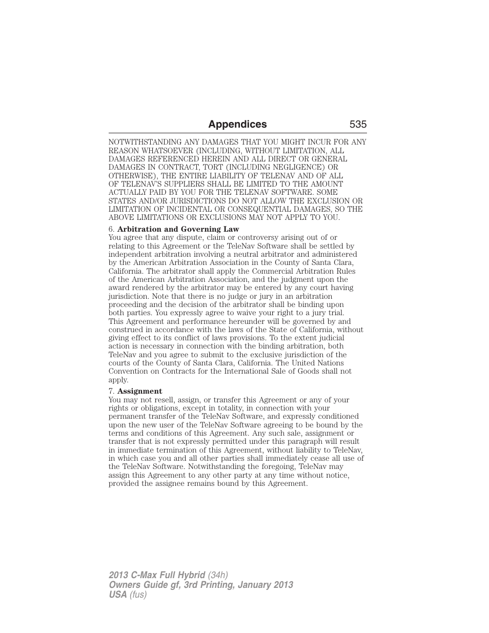 FORD 2013 C-MAX Hybrid v.3 User Manual | Page 536 / 552