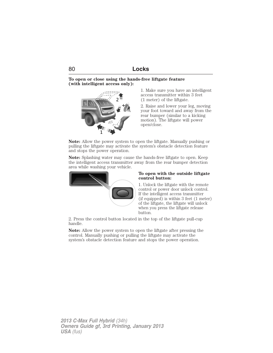 80 locks | FORD 2013 C-MAX Hybrid v.3 User Manual | Page 81 / 552