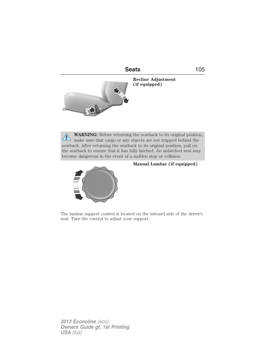 FORD 2013 E-450 v.1 User Manual | Page 105 / 416