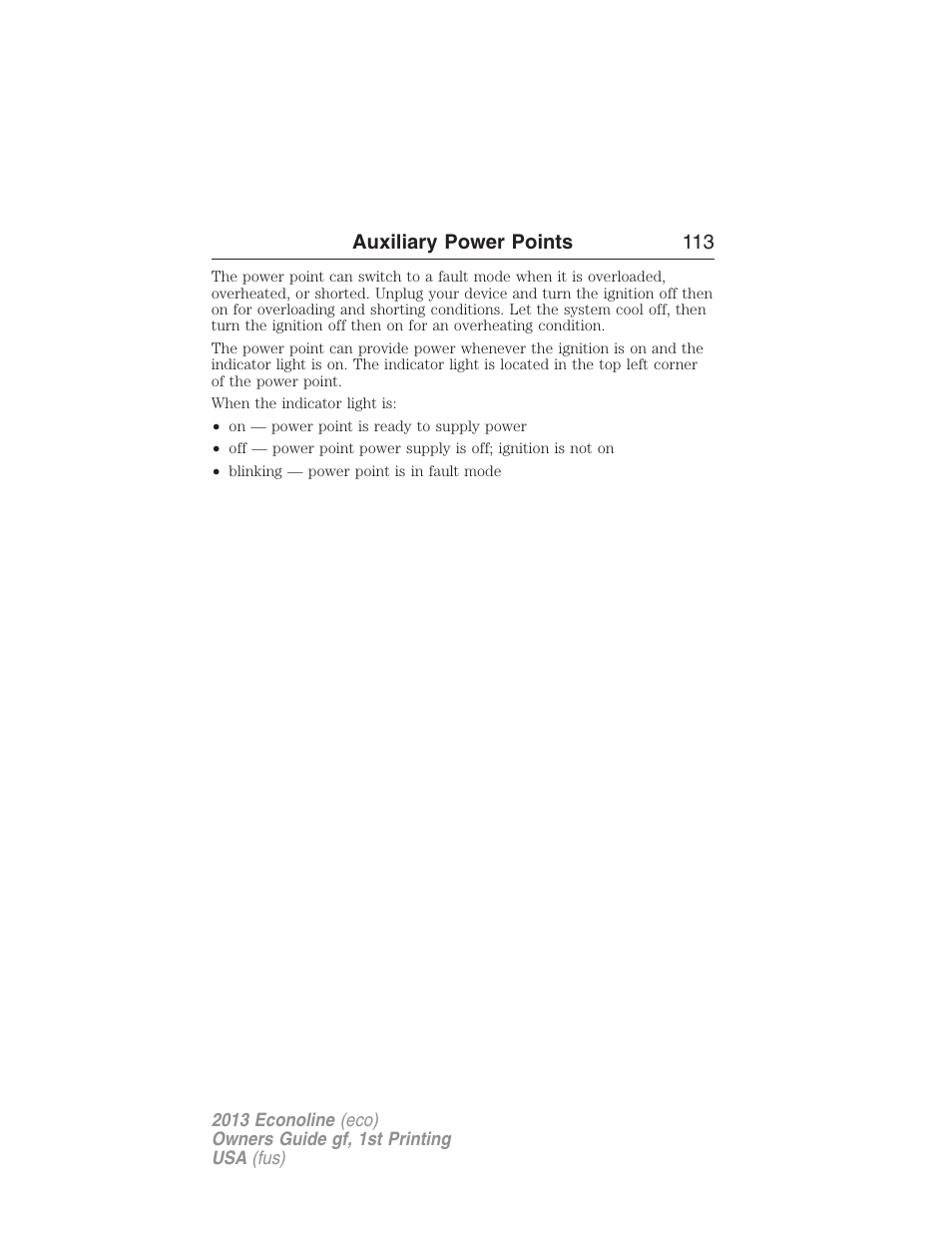 FORD 2013 E-450 v.1 User Manual | Page 113 / 416