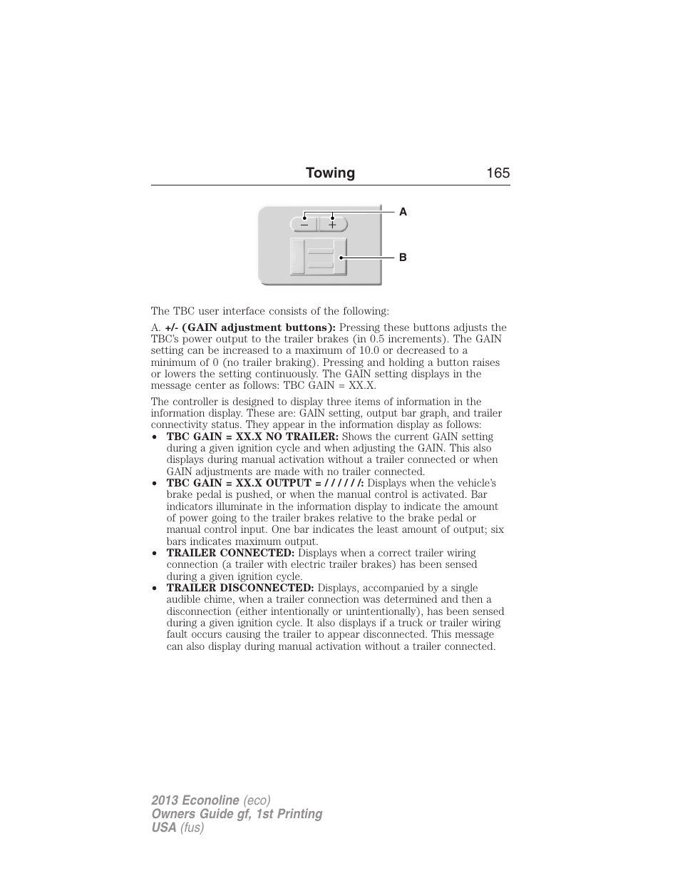 Towing 165 | FORD 2013 E-450 v.1 User Manual | Page 165 / 416