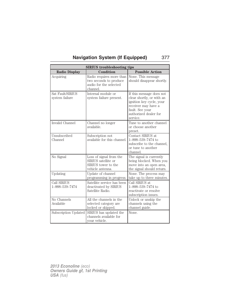 Navigation system (if equipped) 377 | FORD 2013 E-450 v.1 User Manual | Page 377 / 416