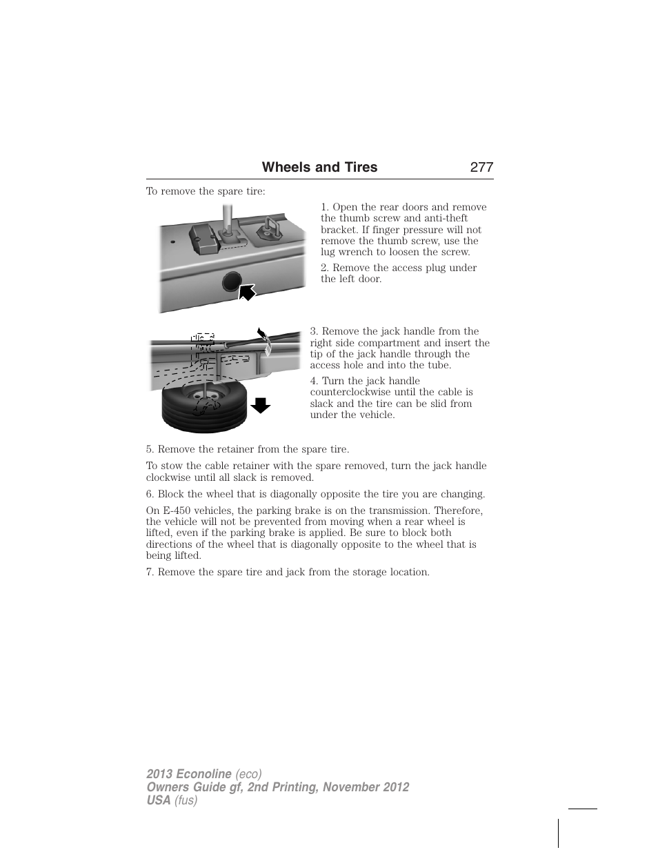 Wheels and tires 277 | FORD 2013 E-450 v.2 User Manual | Page 278 / 437