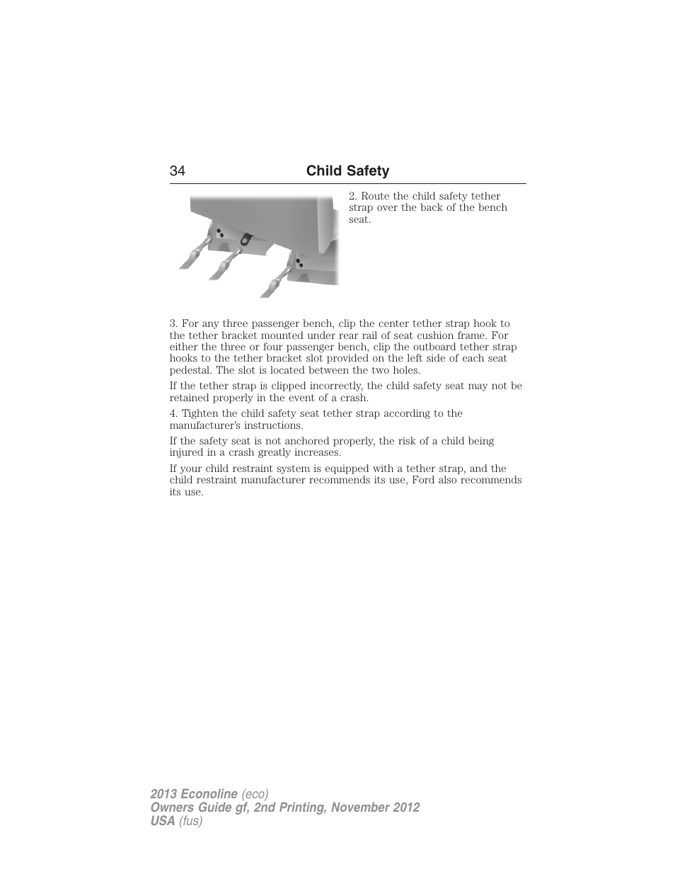 34 child safety | FORD 2013 E-450 v.2 User Manual | Page 35 / 437