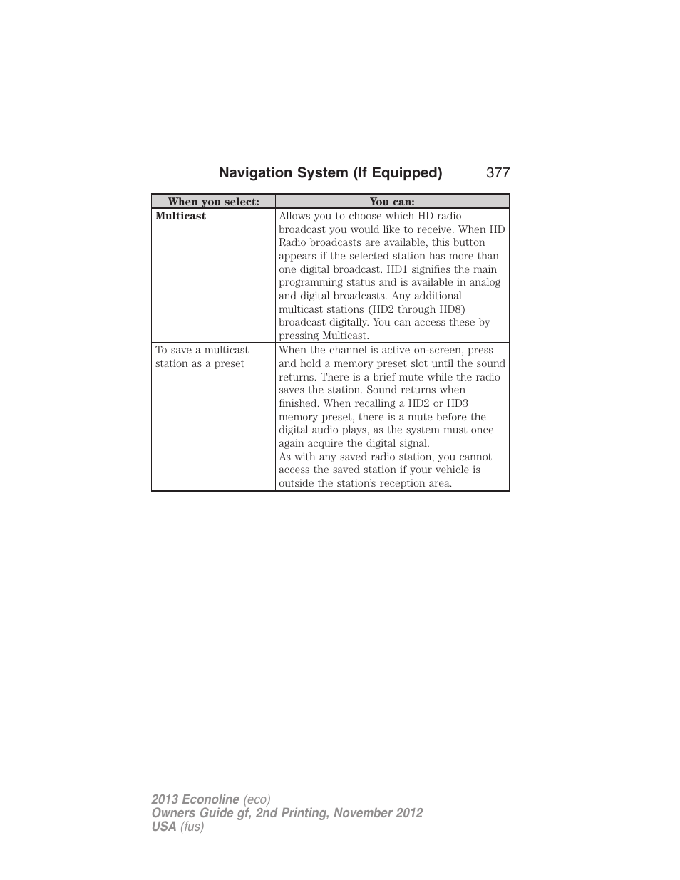 Navigation system (if equipped) 377 | FORD 2013 E-450 v.2 User Manual | Page 378 / 437