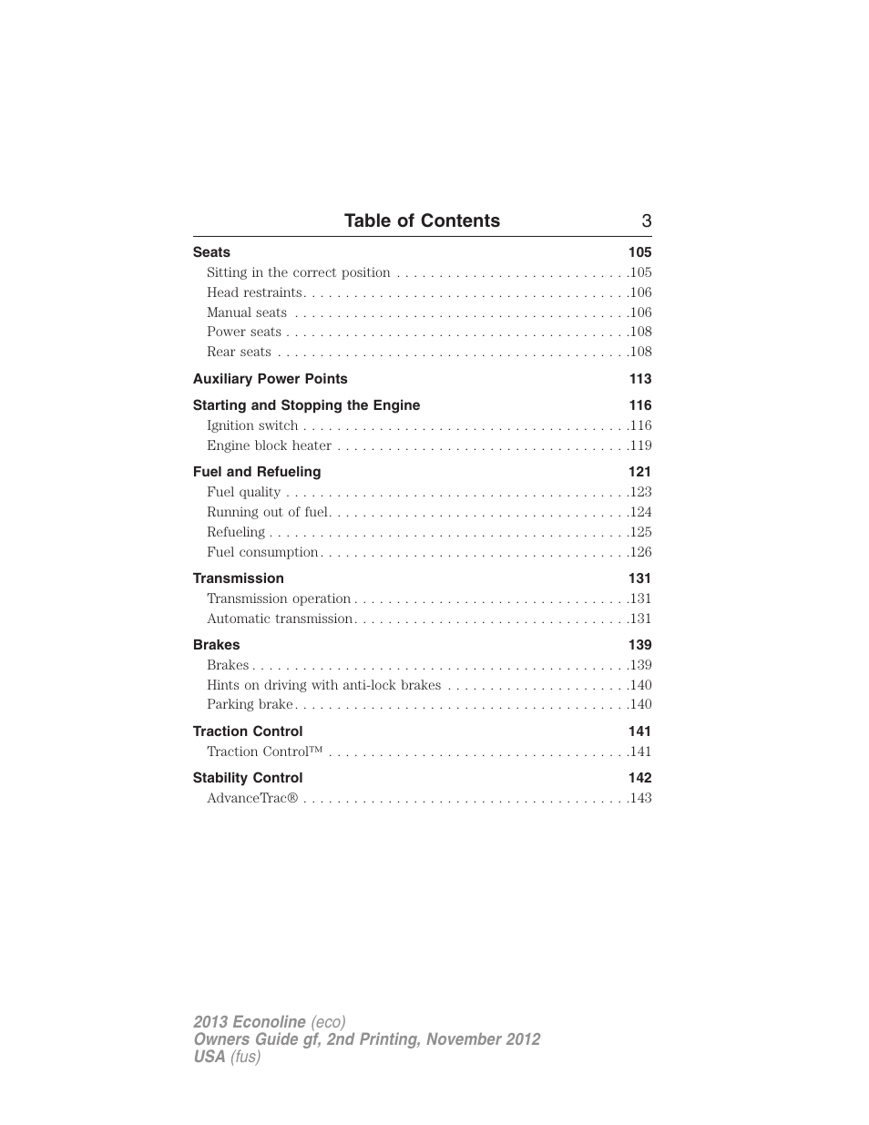 Table of contents 3 | FORD 2013 E-450 v.2 User Manual | Page 4 / 437