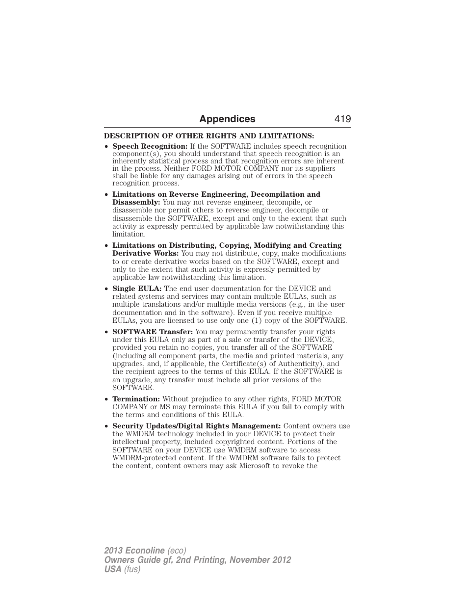 Appendices 419 | FORD 2013 E-450 v.2 User Manual | Page 420 / 437