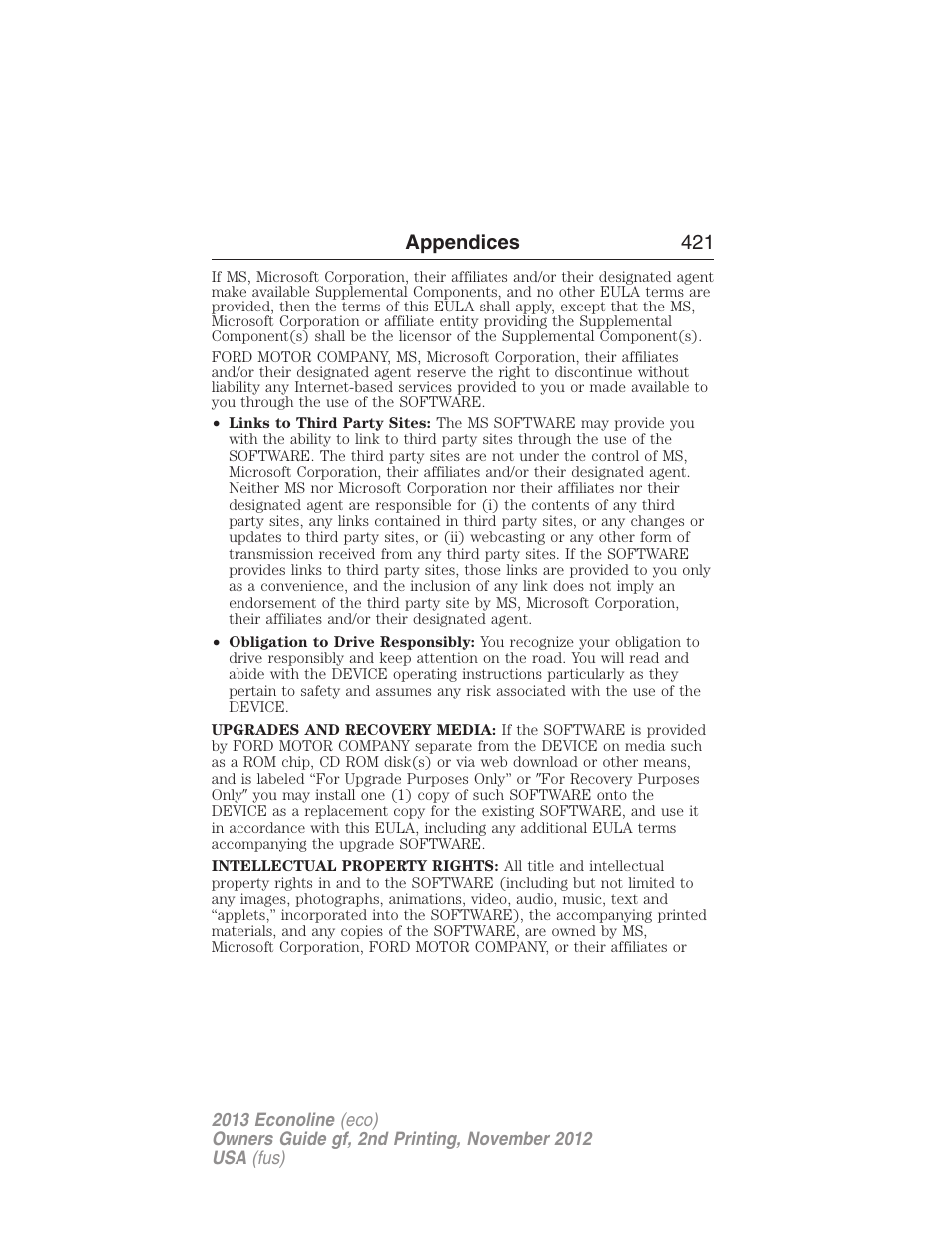 Appendices 421 | FORD 2013 E-450 v.2 User Manual | Page 422 / 437