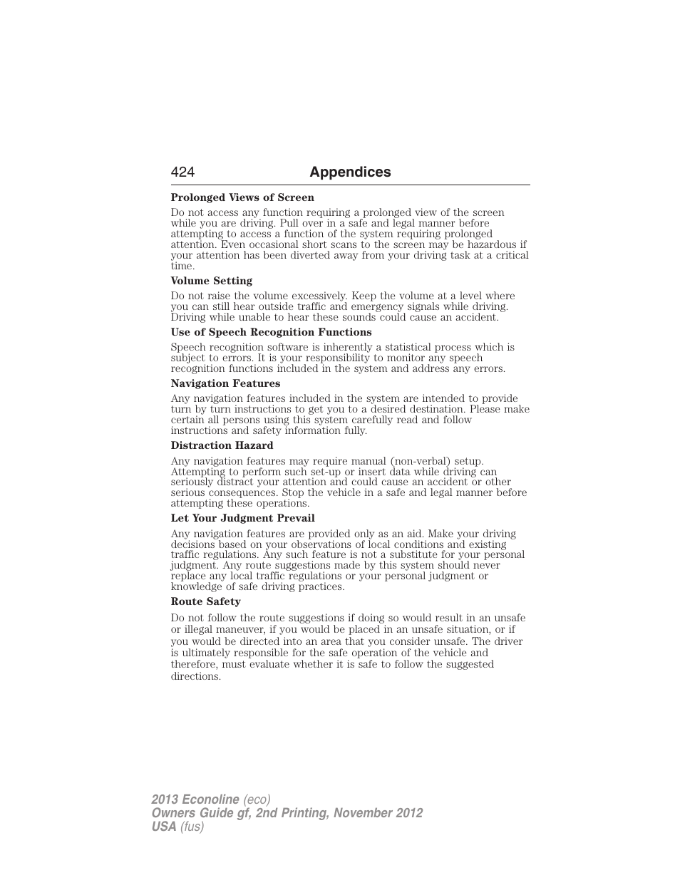 424 appendices | FORD 2013 E-450 v.2 User Manual | Page 425 / 437
