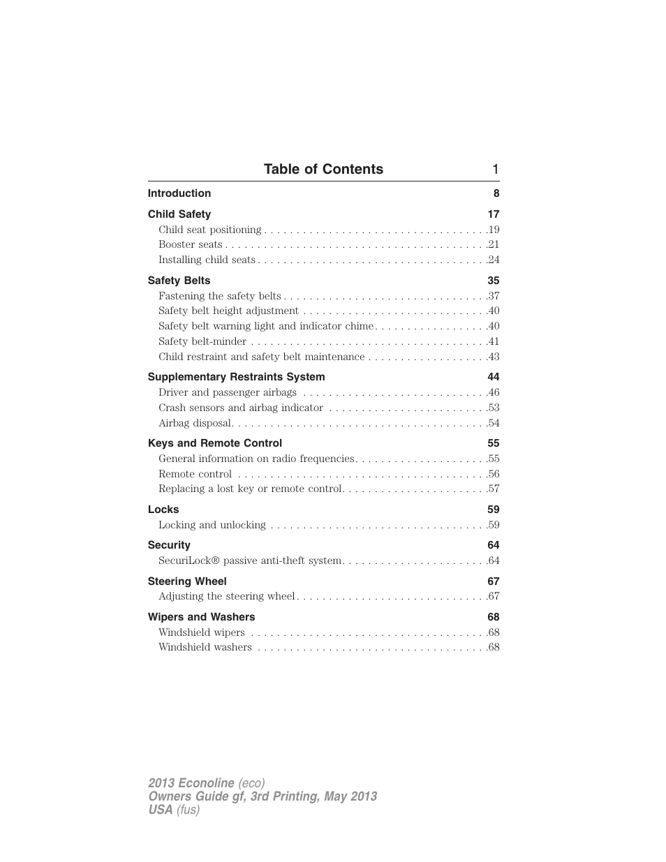 FORD 2013 E-450 v.3 User Manual | Page 2 / 444