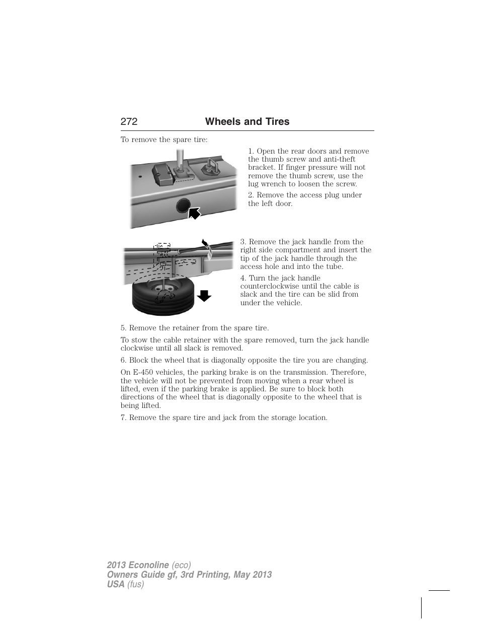 272 wheels and tires | FORD 2013 E-450 v.3 User Manual | Page 273 / 444