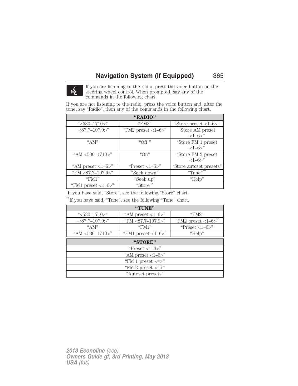 Navigation system (if equipped) 365 | FORD 2013 E-450 v.3 User Manual | Page 366 / 444