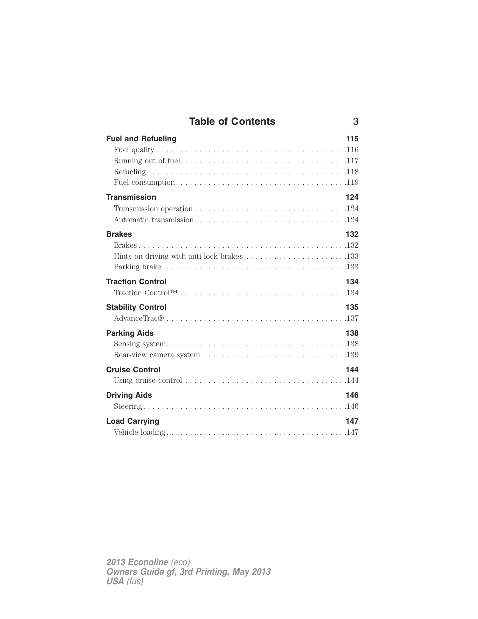 Table of contents 3 | FORD 2013 E-450 v.3 User Manual | Page 4 / 444