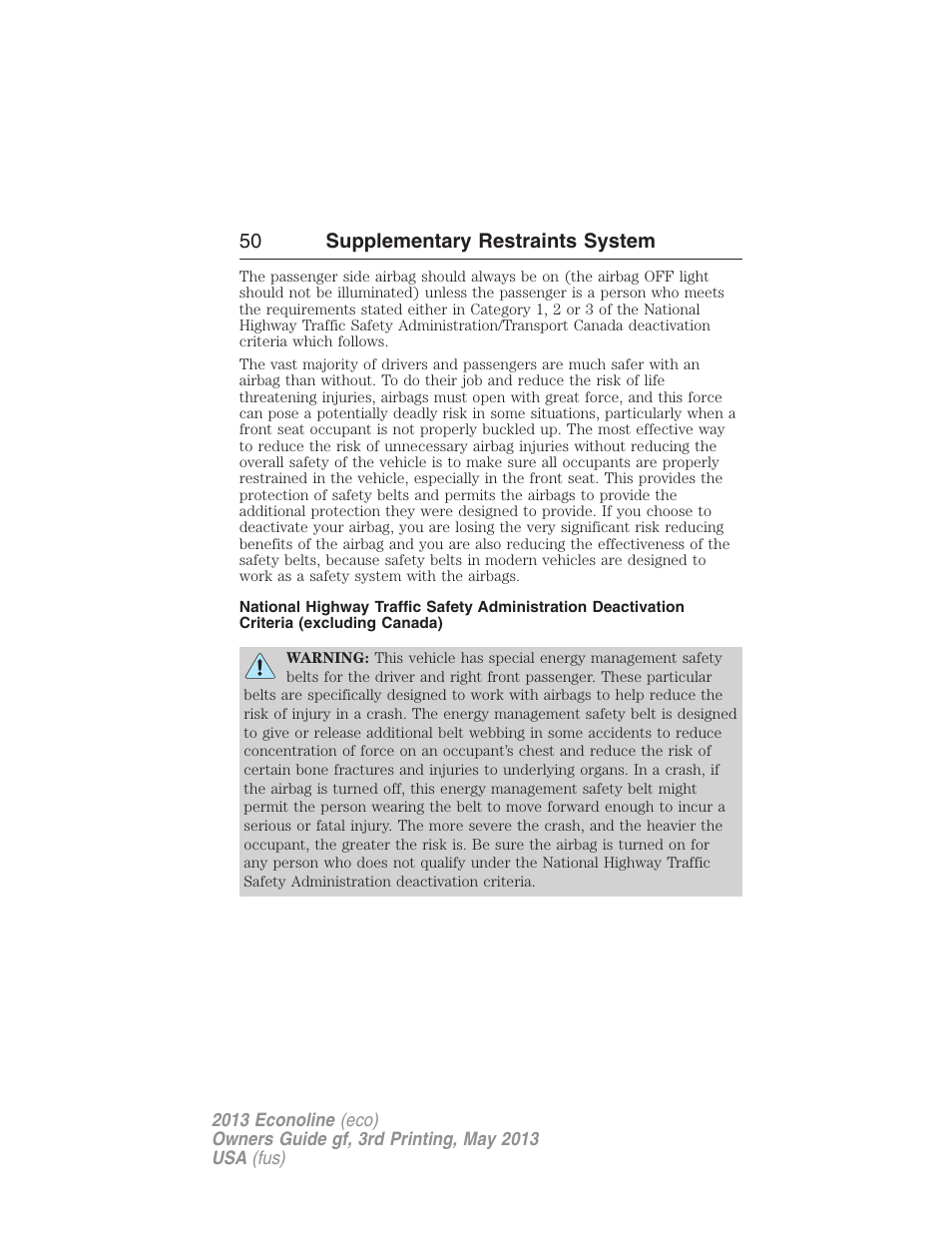 FORD 2013 E-450 v.3 User Manual | Page 51 / 444