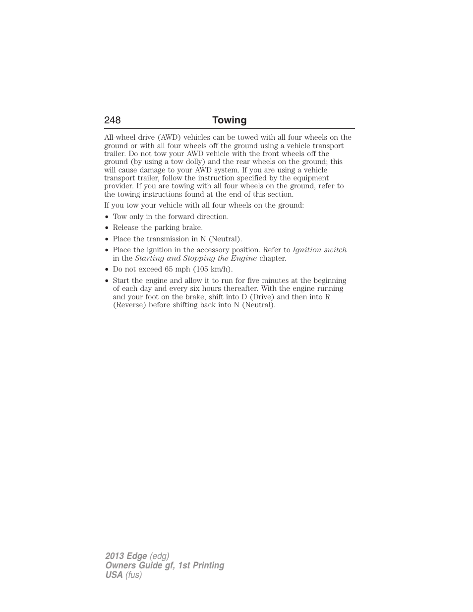 FORD 2013 Edge v.1 User Manual | Page 248 / 526