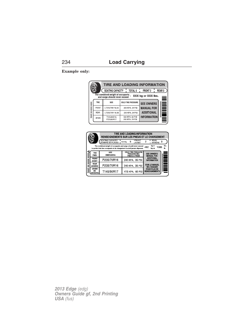 FORD 2013 Edge v.2 User Manual | Page 234 / 513