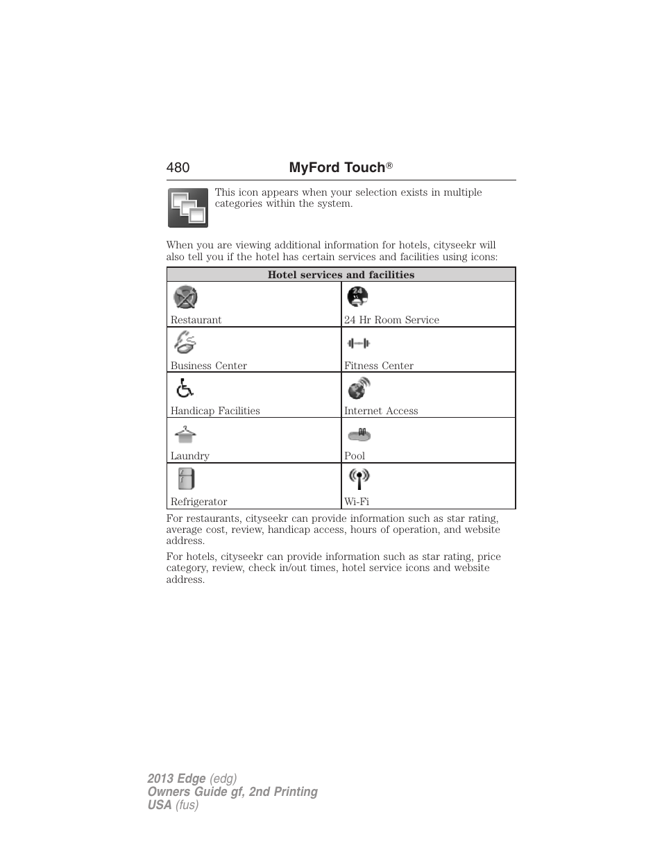 480 myford touch | FORD 2013 Edge v.2 User Manual | Page 480 / 513