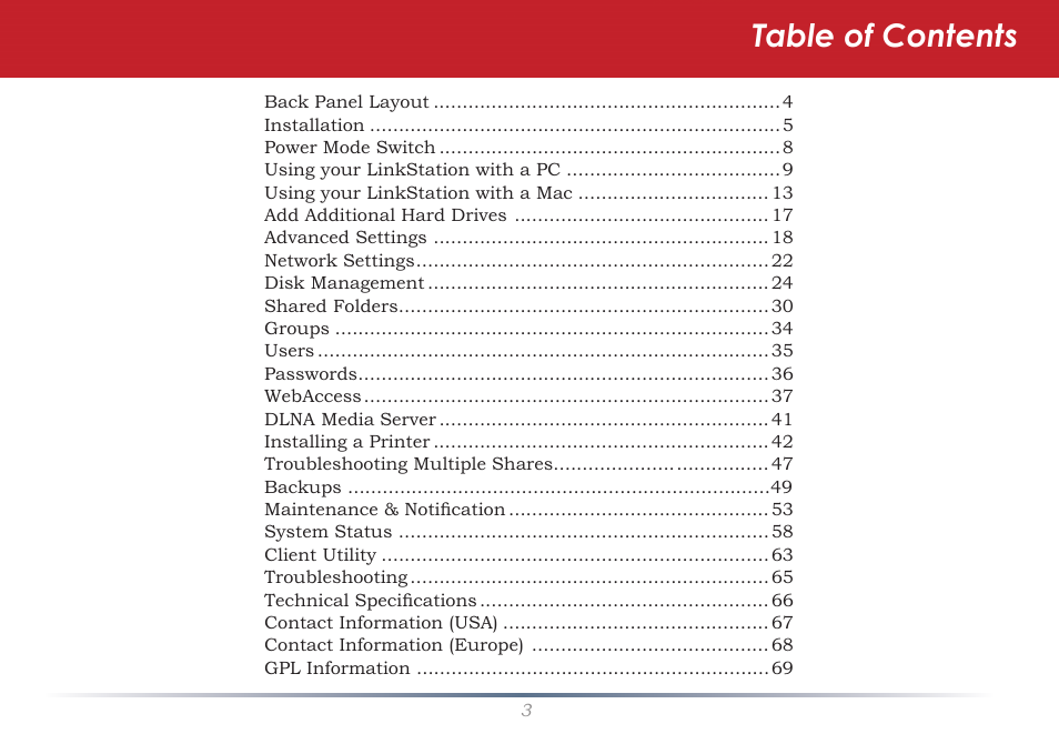 Buffalo Technology LS-WSGL User Manual | Page 3 / 70