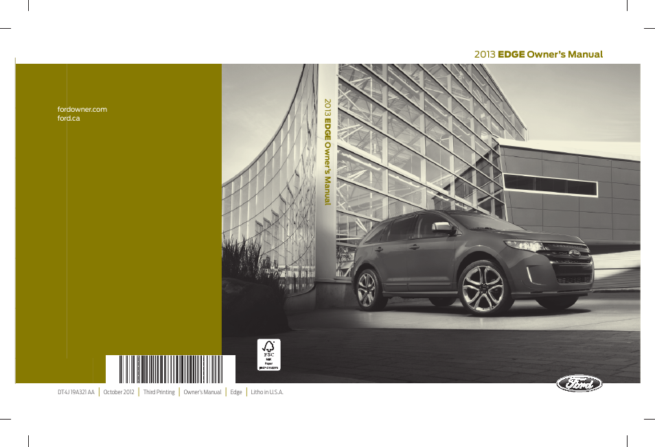 FORD 2013 Edge v.3 User Manual | 521 pages