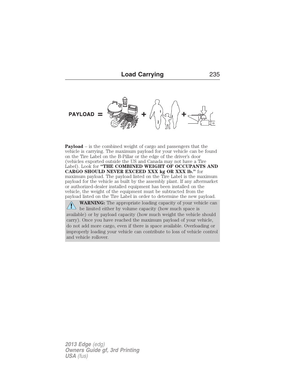 FORD 2013 Edge v.3 User Manual | Page 236 / 521