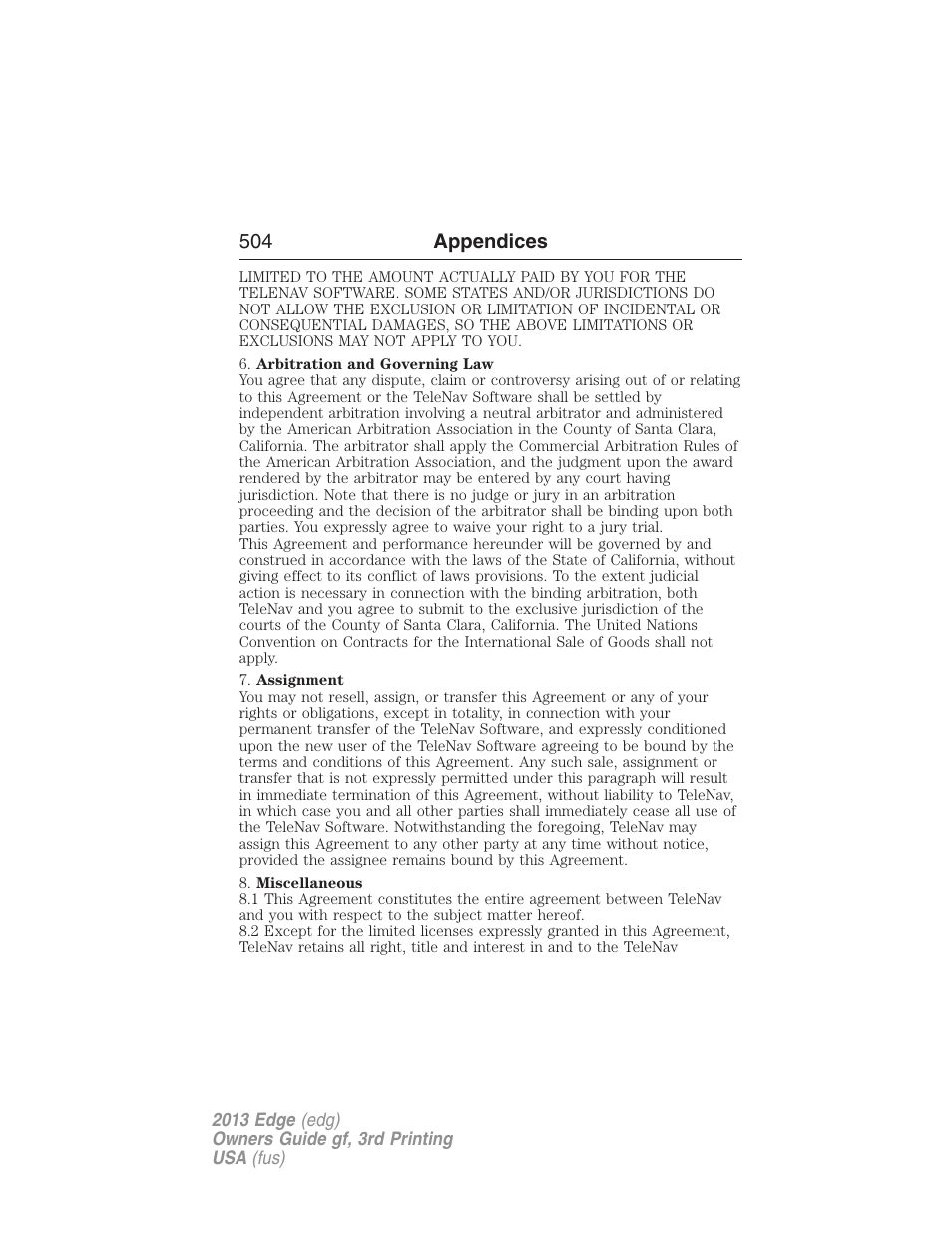 FORD 2013 Edge v.3 User Manual | Page 505 / 521
