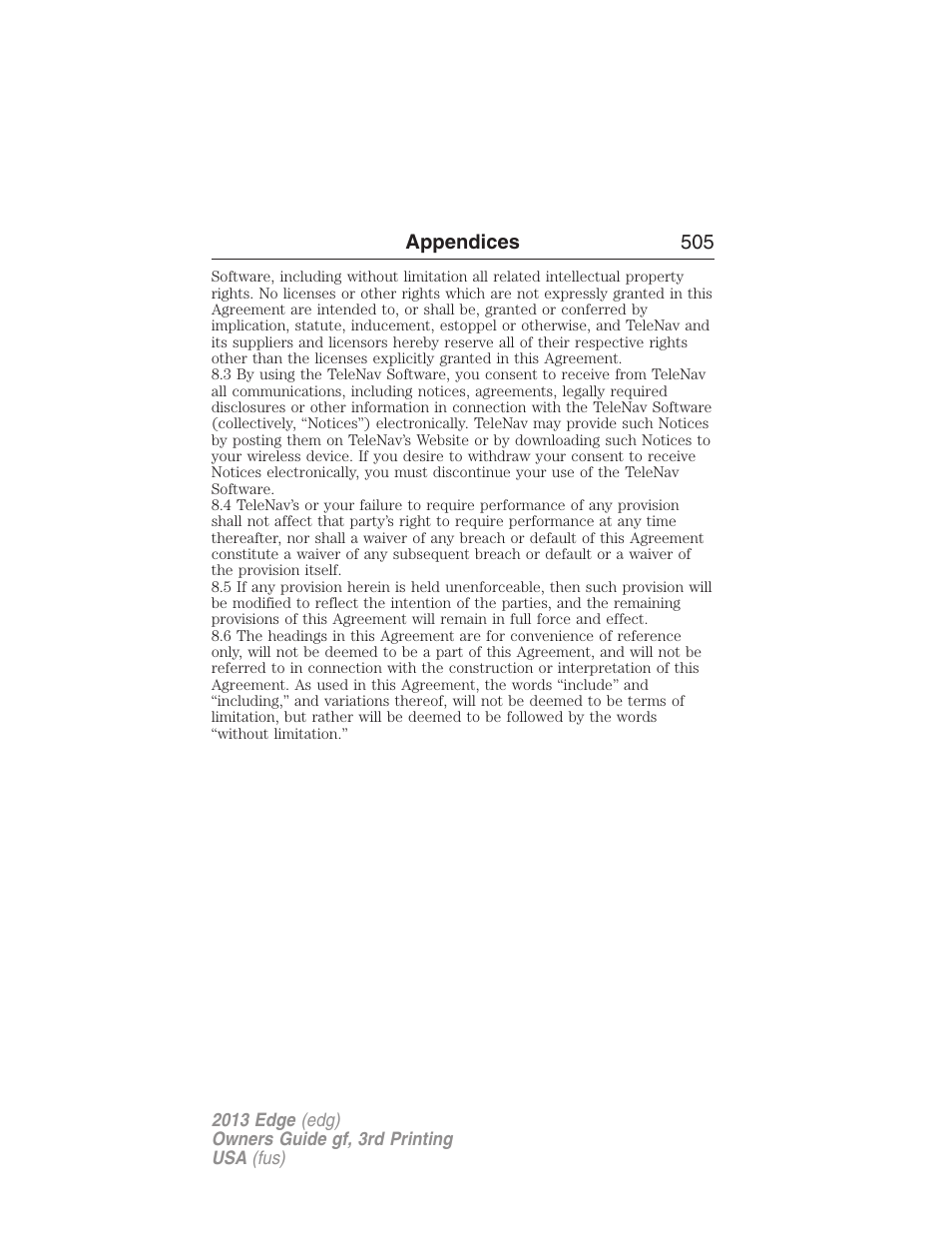 FORD 2013 Edge v.3 User Manual | Page 506 / 521