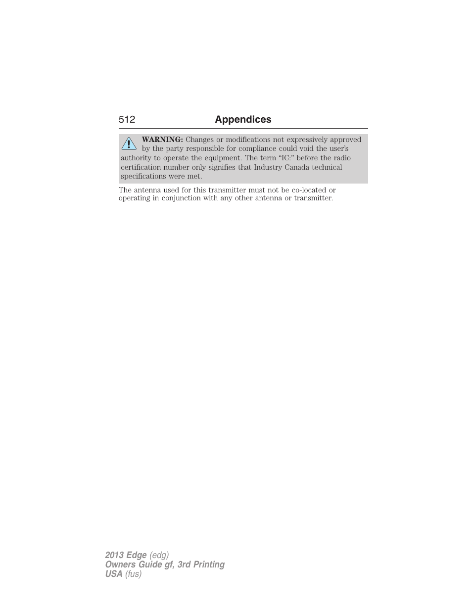 FORD 2013 Edge v.3 User Manual | Page 513 / 521