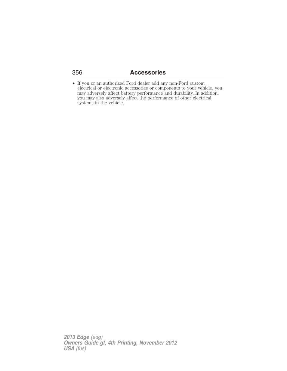 FORD 2013 Edge v.4 User Manual | Page 357 / 533