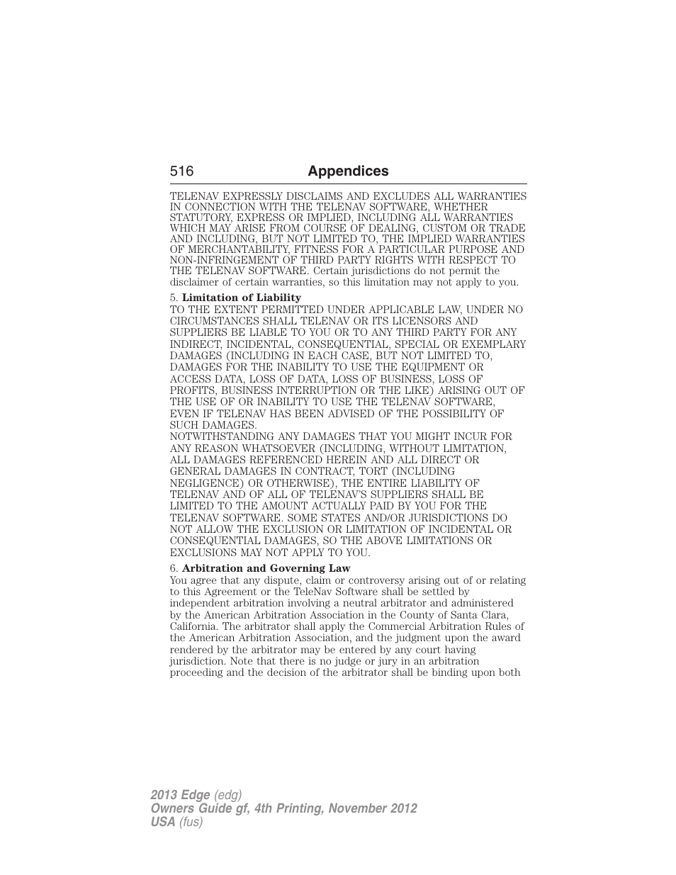 FORD 2013 Edge v.4 User Manual | Page 517 / 533