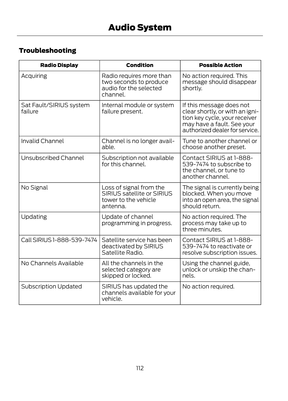 Audio system | FORD 2013 Escape v.1 User Manual | Page 112 / 423