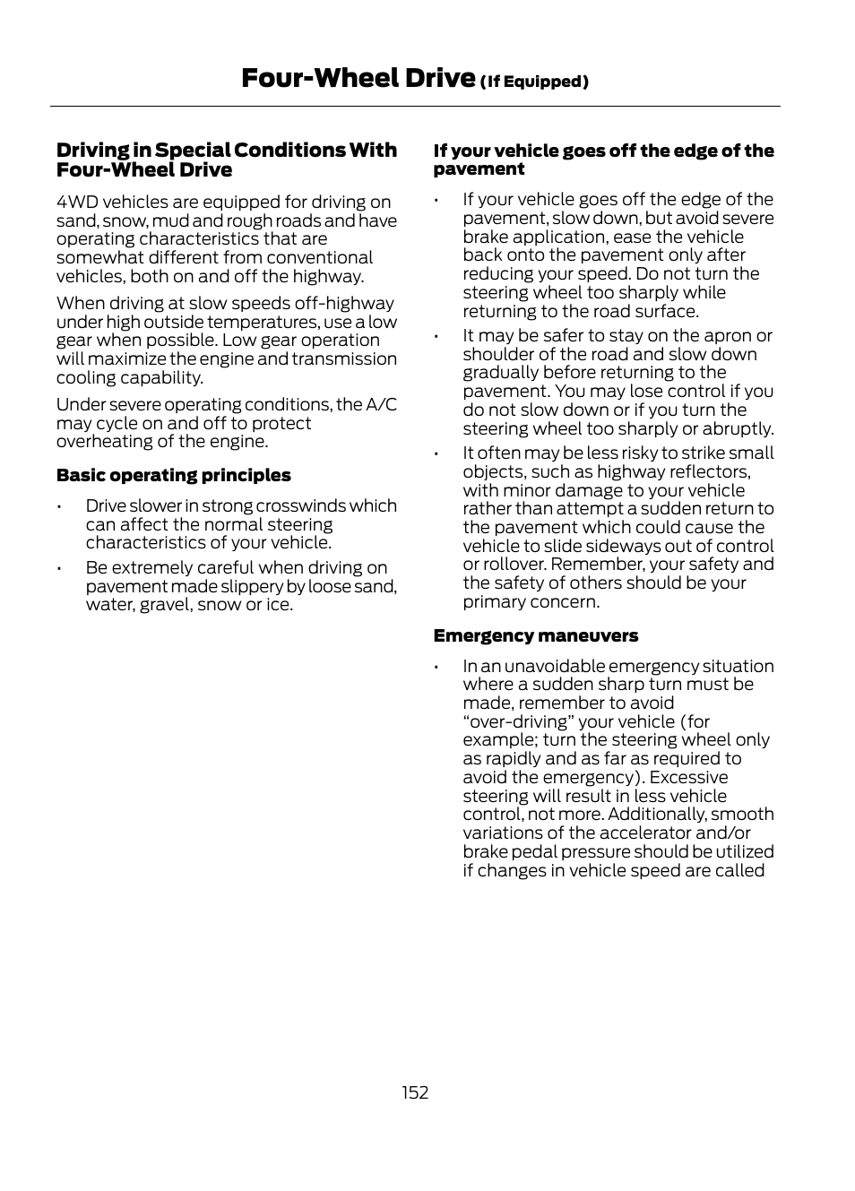 Four-wheel drive | FORD 2013 Escape v.1 User Manual | Page 152 / 423