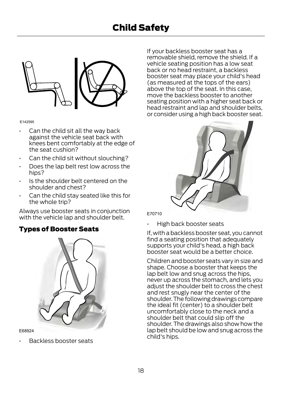 Child safety | FORD 2013 Escape v.1 User Manual | Page 18 / 423