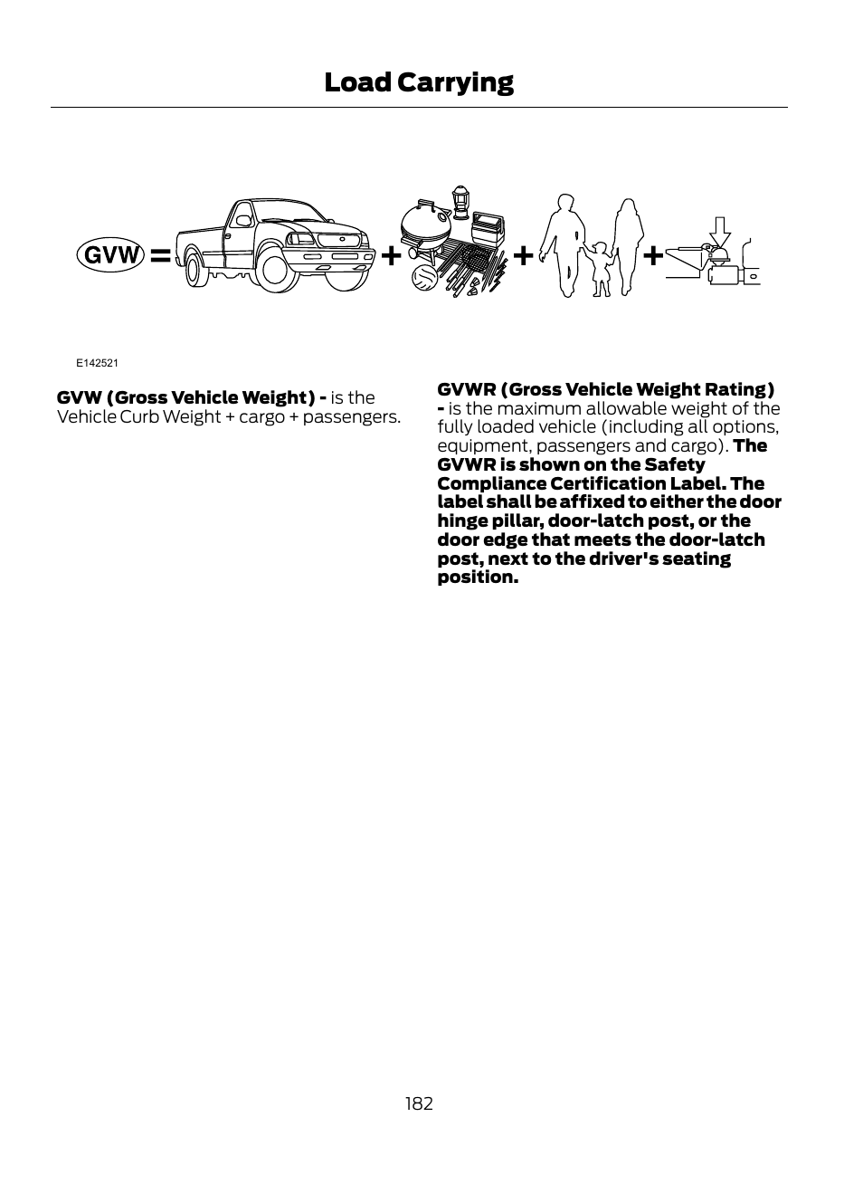 Load carrying | FORD 2013 Escape v.1 User Manual | Page 182 / 423