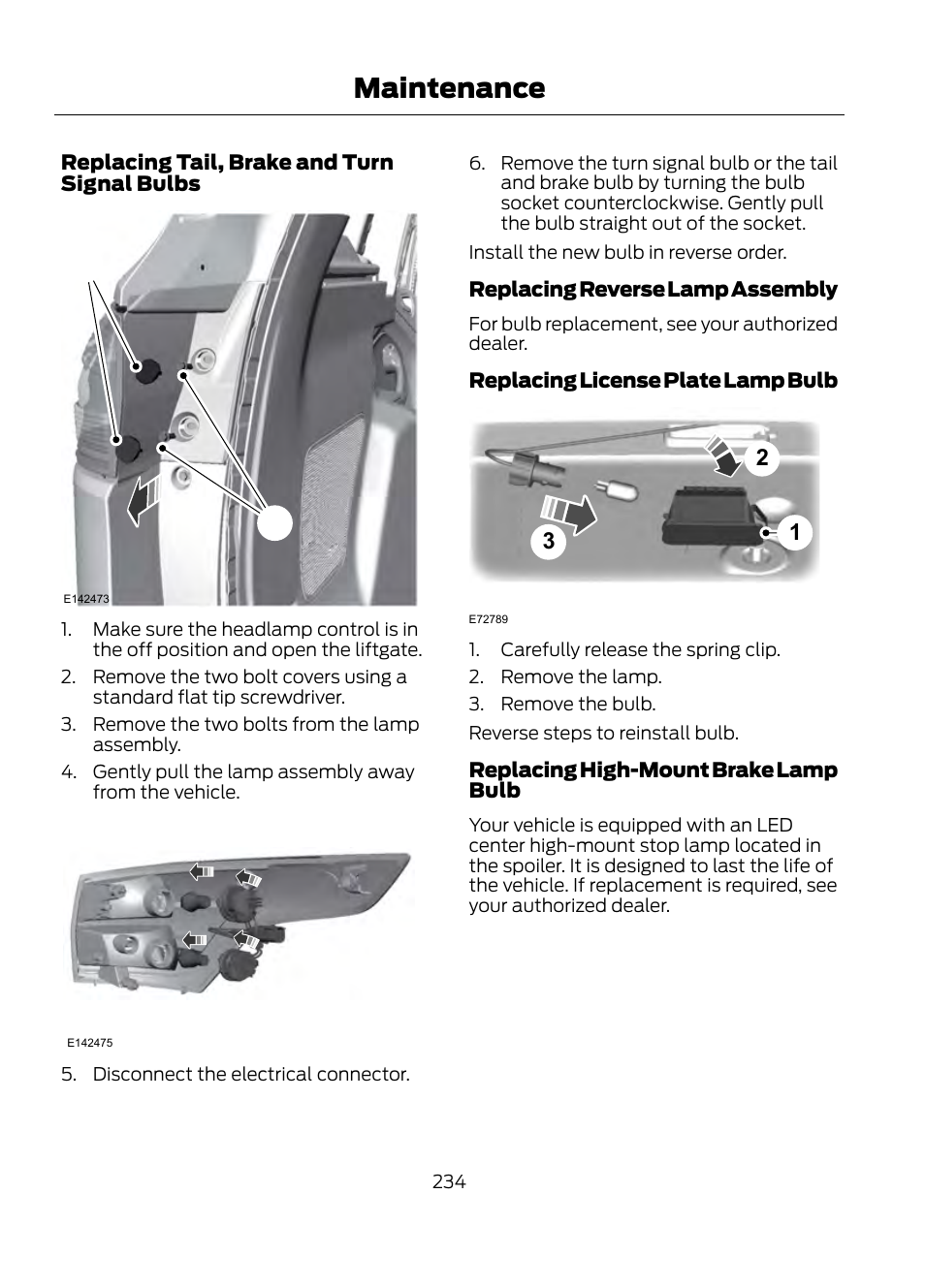 Maintenance | FORD 2013 Escape v.1 User Manual | Page 234 / 423