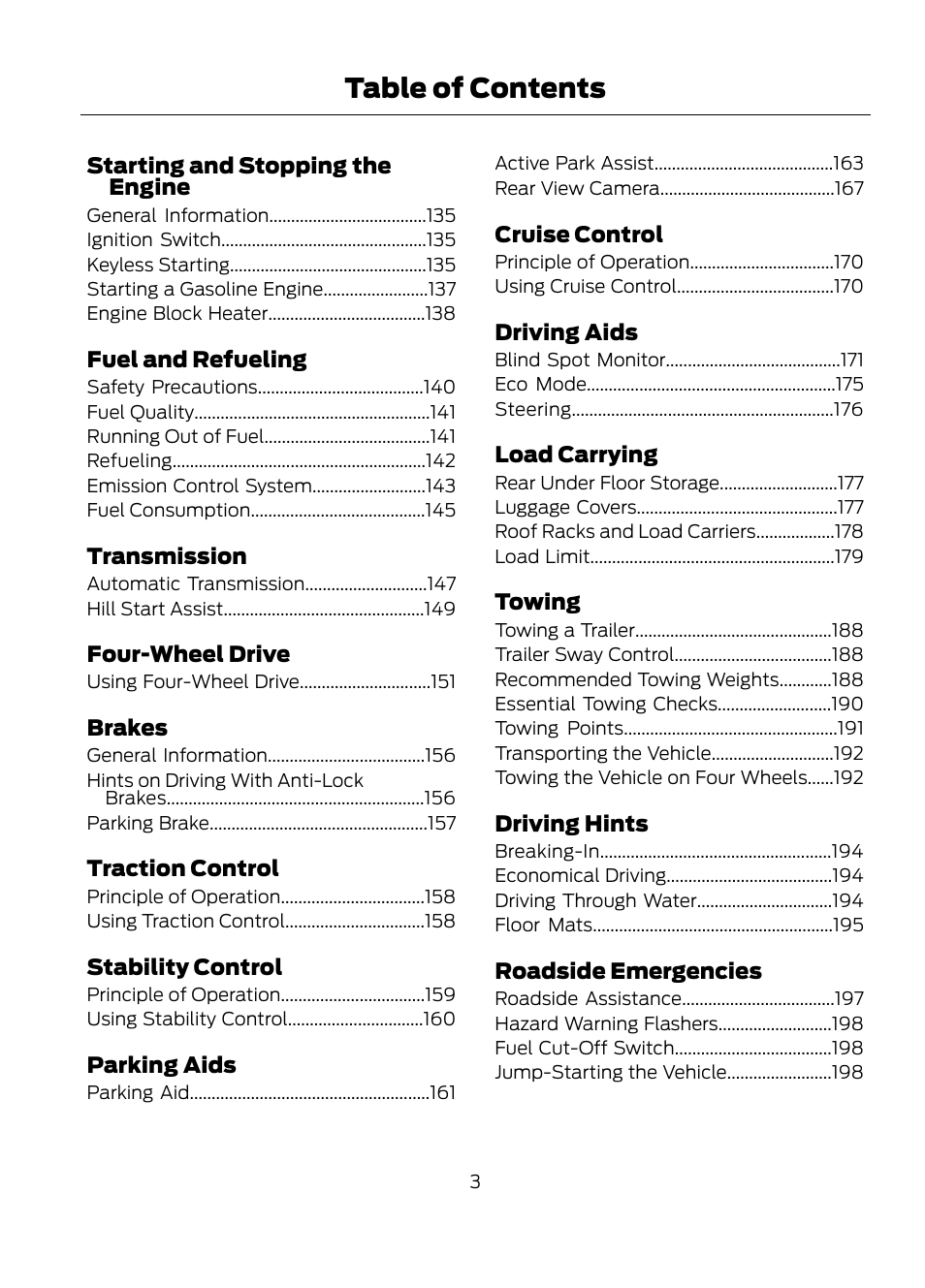 FORD 2013 Escape v.1 User Manual | Page 3 / 423