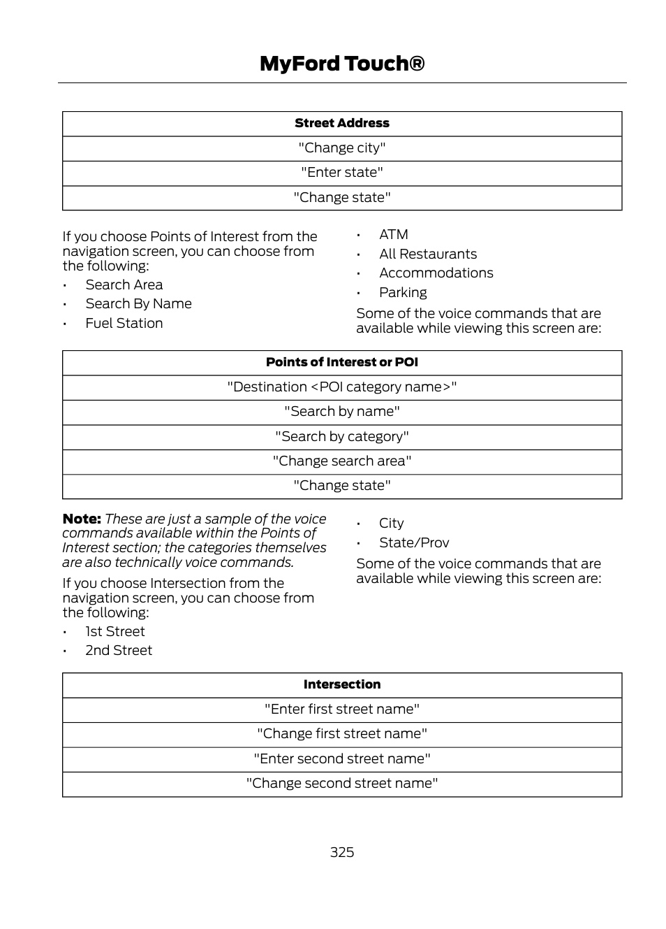 Myford touch | FORD 2013 Escape v.1 User Manual | Page 325 / 423