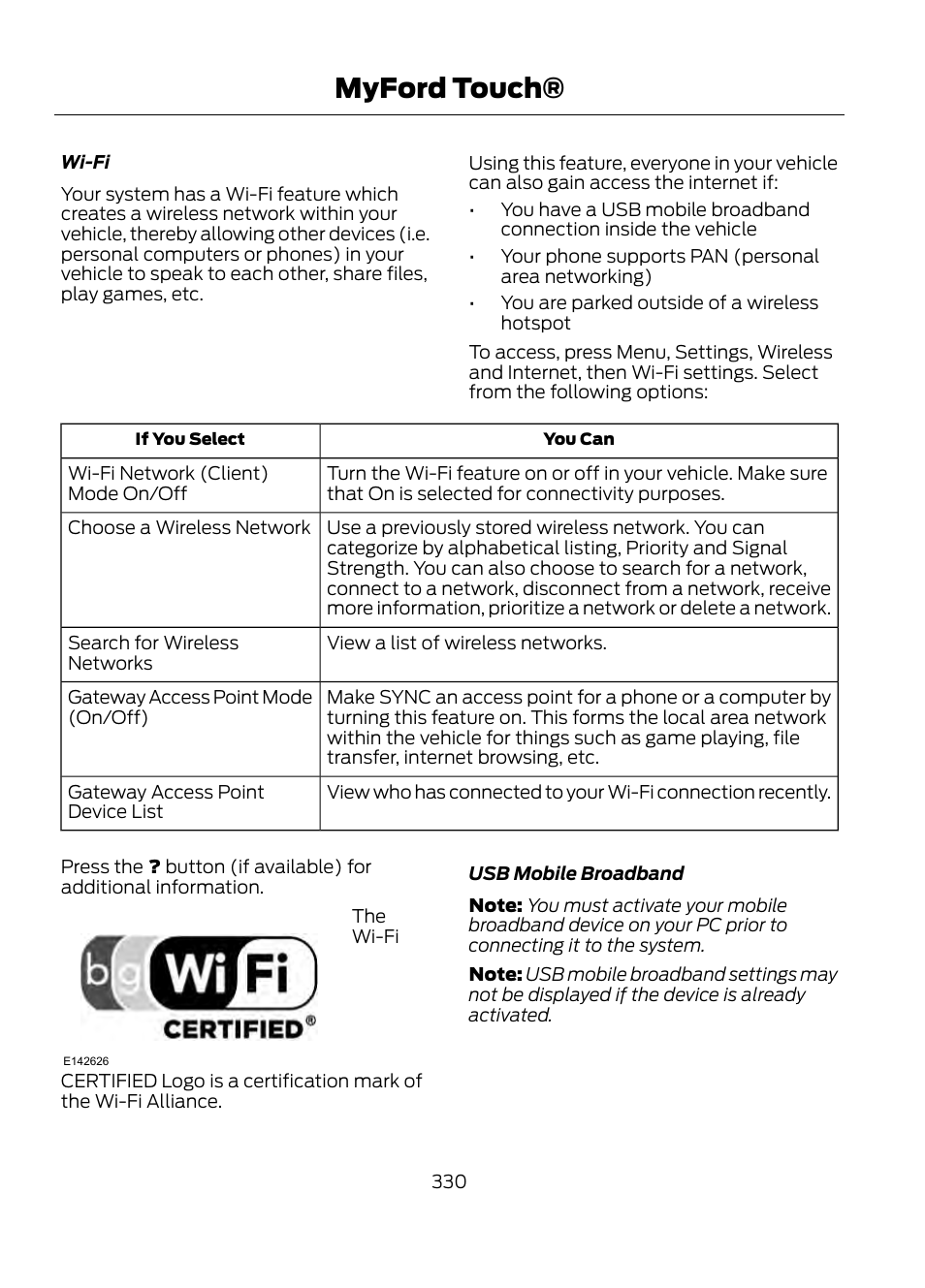 Myford touch | FORD 2013 Escape v.1 User Manual | Page 330 / 423