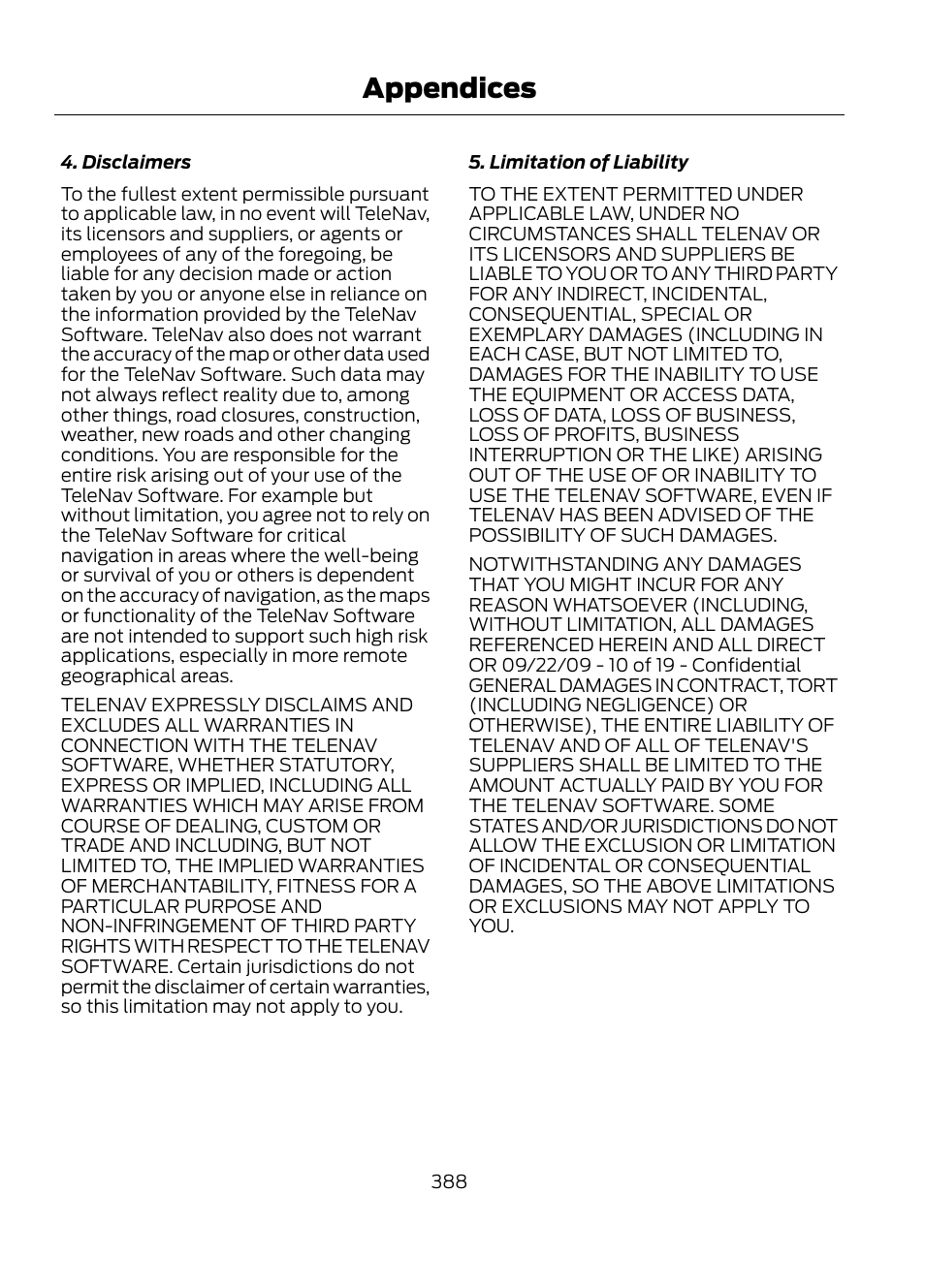 Appendices | FORD 2013 Escape v.1 User Manual | Page 388 / 423