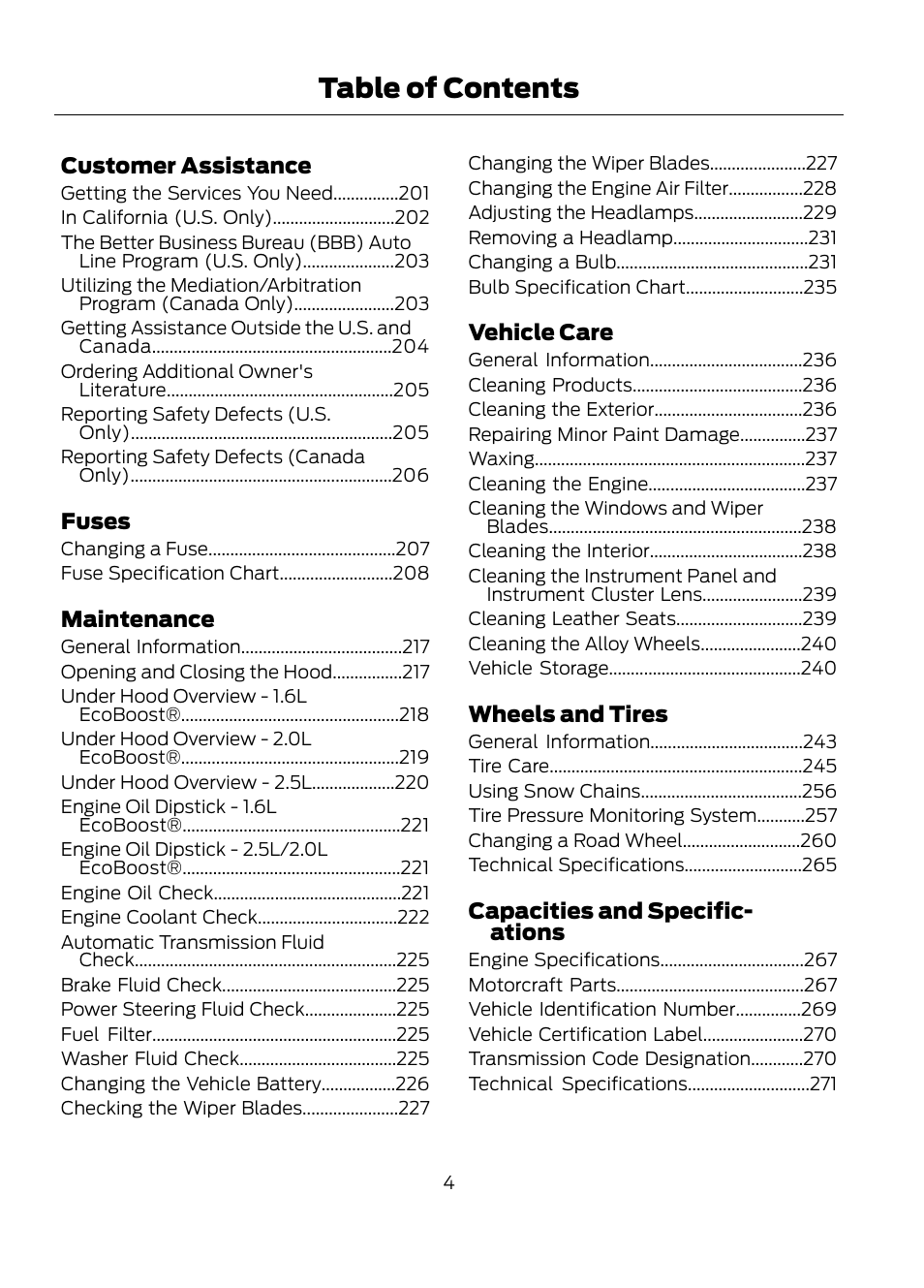 FORD 2013 Escape v.1 User Manual | Page 4 / 423