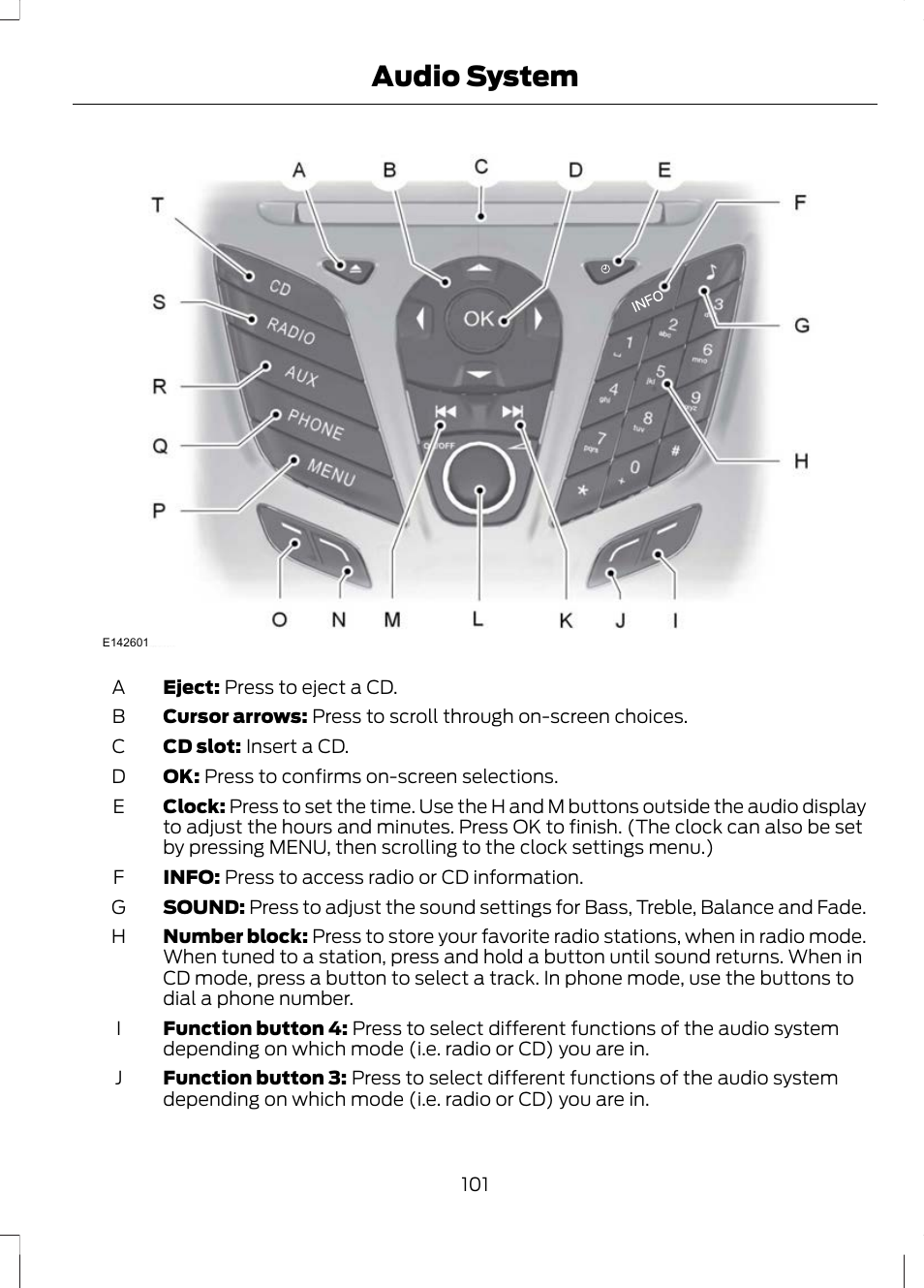 Audio system | FORD 2013 Escape v.2 User Manual | Page 104 / 432