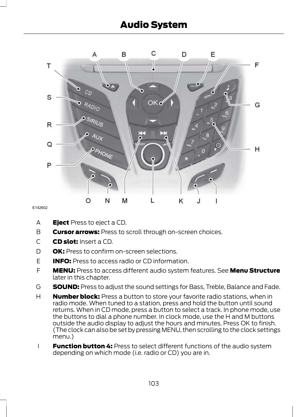 Audio system | FORD 2013 Escape v.2 User Manual | Page 106 / 432
