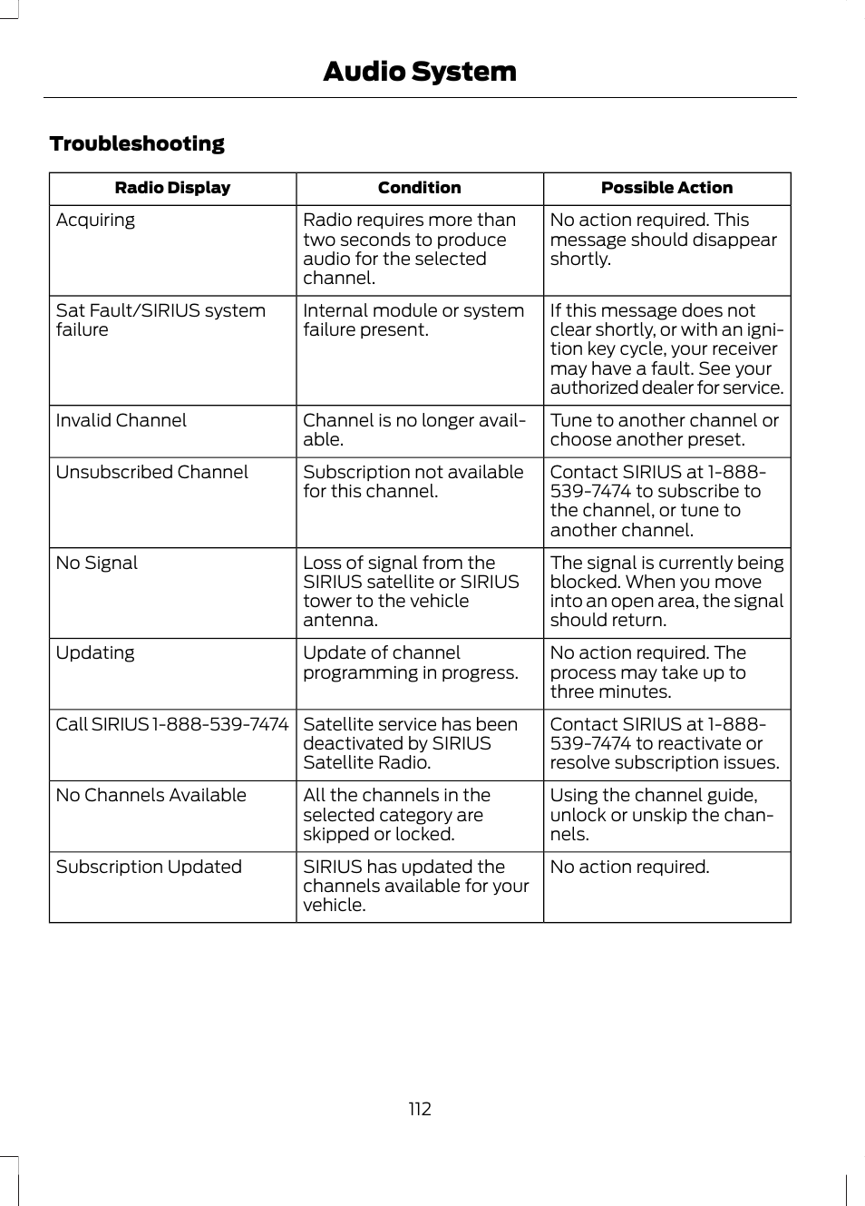 Audio system | FORD 2013 Escape v.2 User Manual | Page 115 / 432