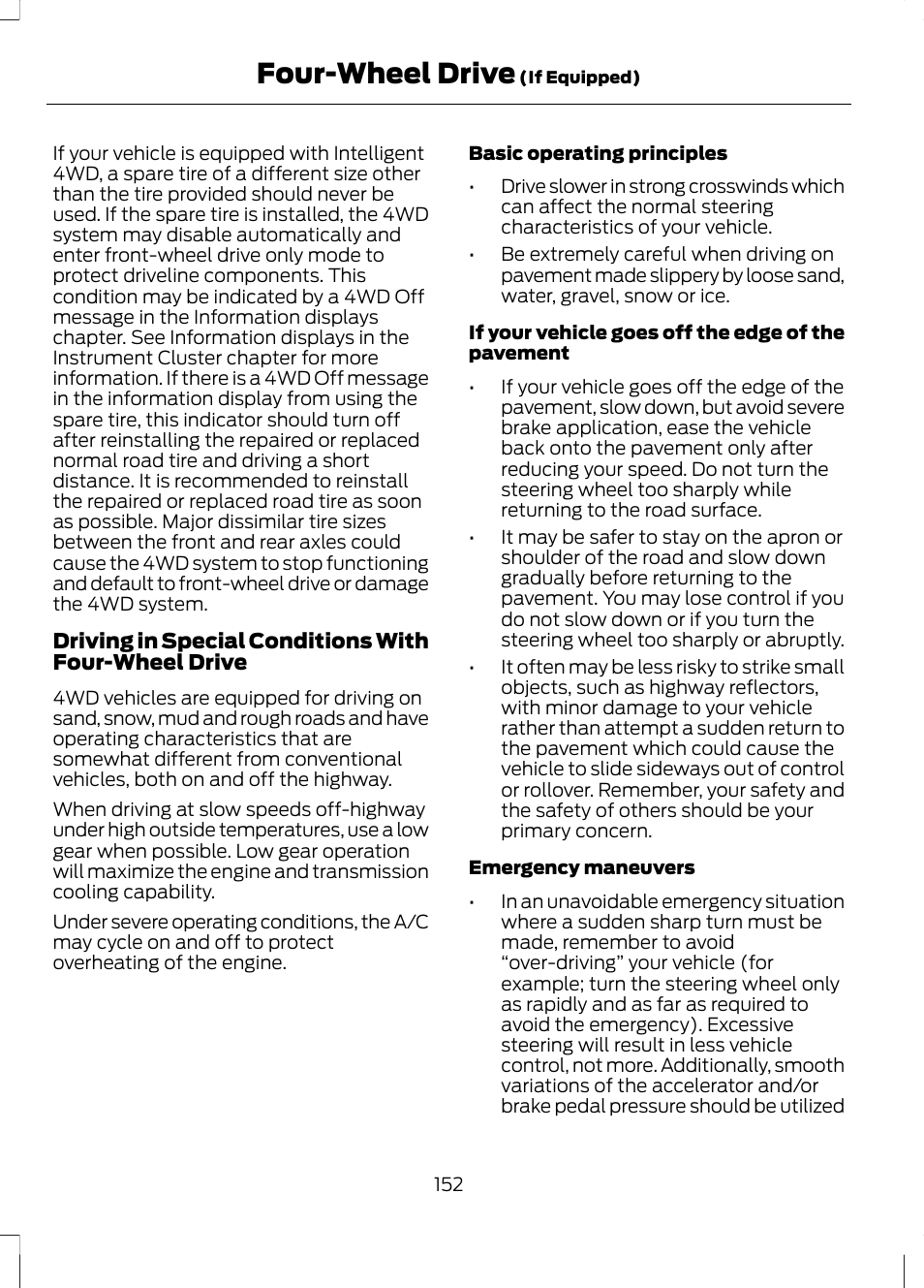 Four-wheel drive | FORD 2013 Escape v.2 User Manual | Page 155 / 432