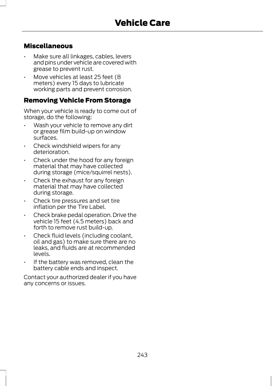 Vehicle care | FORD 2013 Escape v.2 User Manual | Page 246 / 432