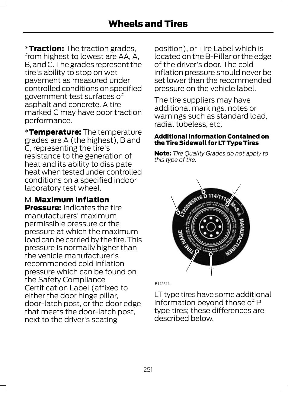 Wheels and tires | FORD 2013 Escape v.2 User Manual | Page 254 / 432